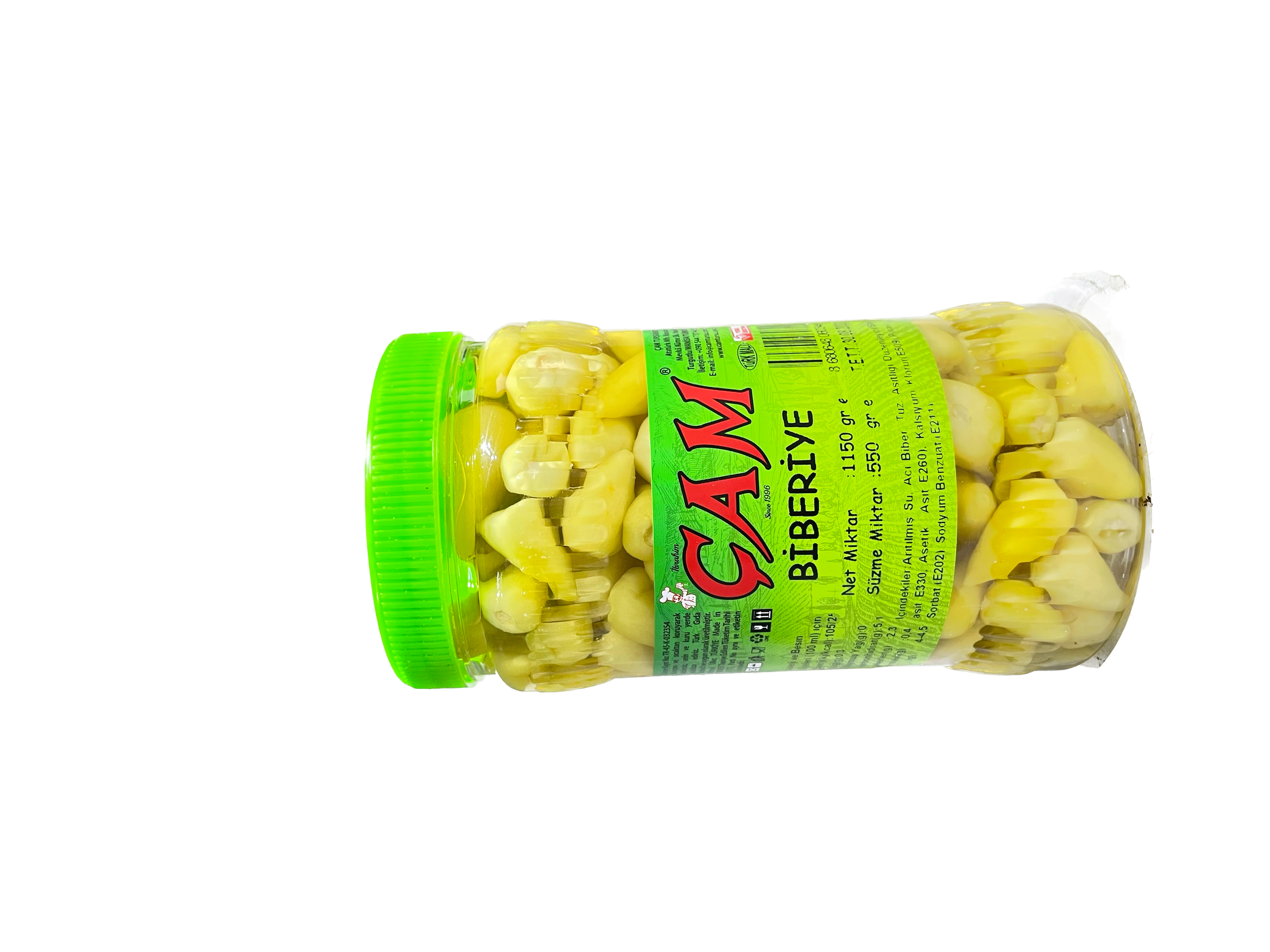 BİBERİYE TURŞU PET KAVANOZ 1150 gr.